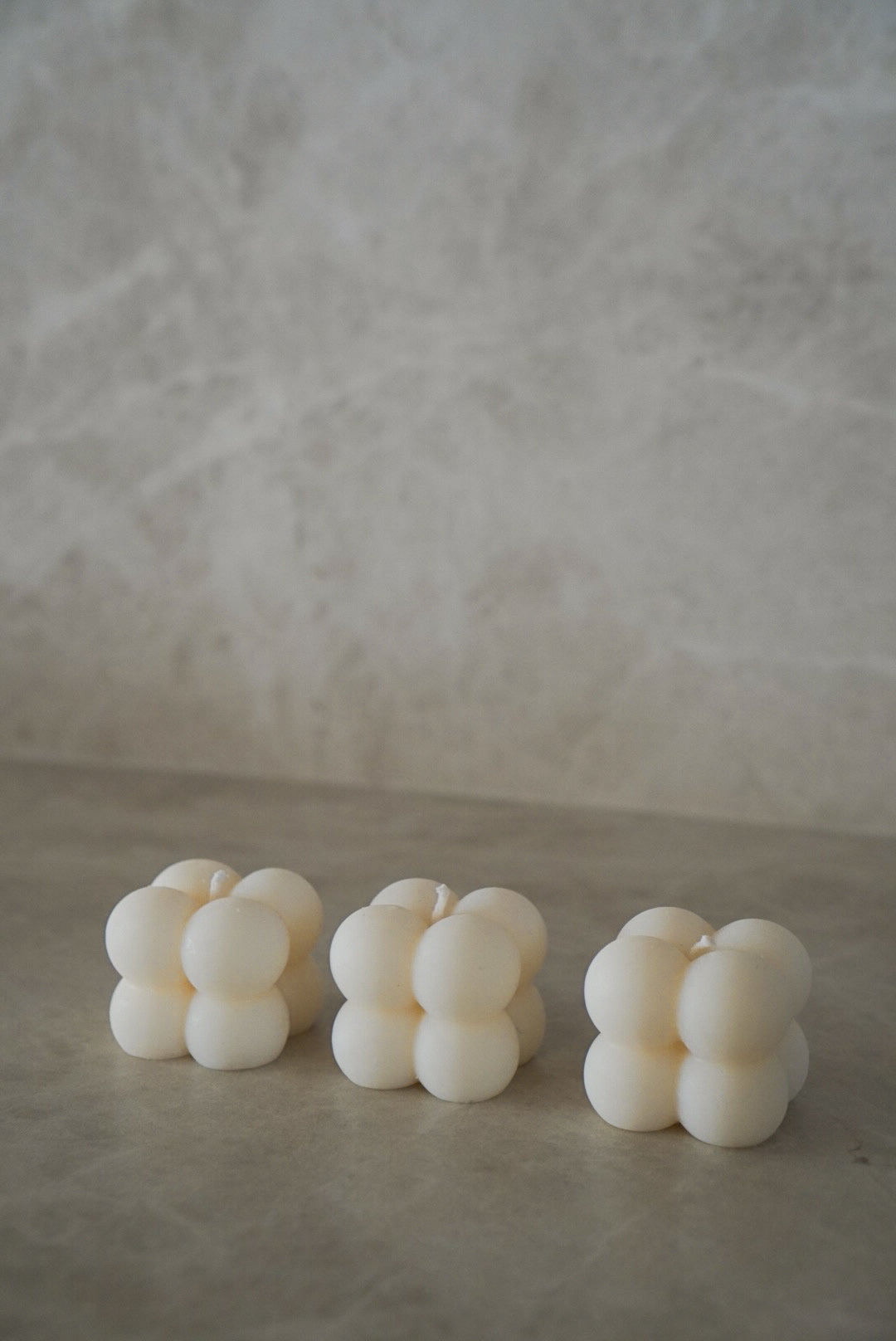 Mini Bubble Candle Set – Set of 3 Natural Wax Candles