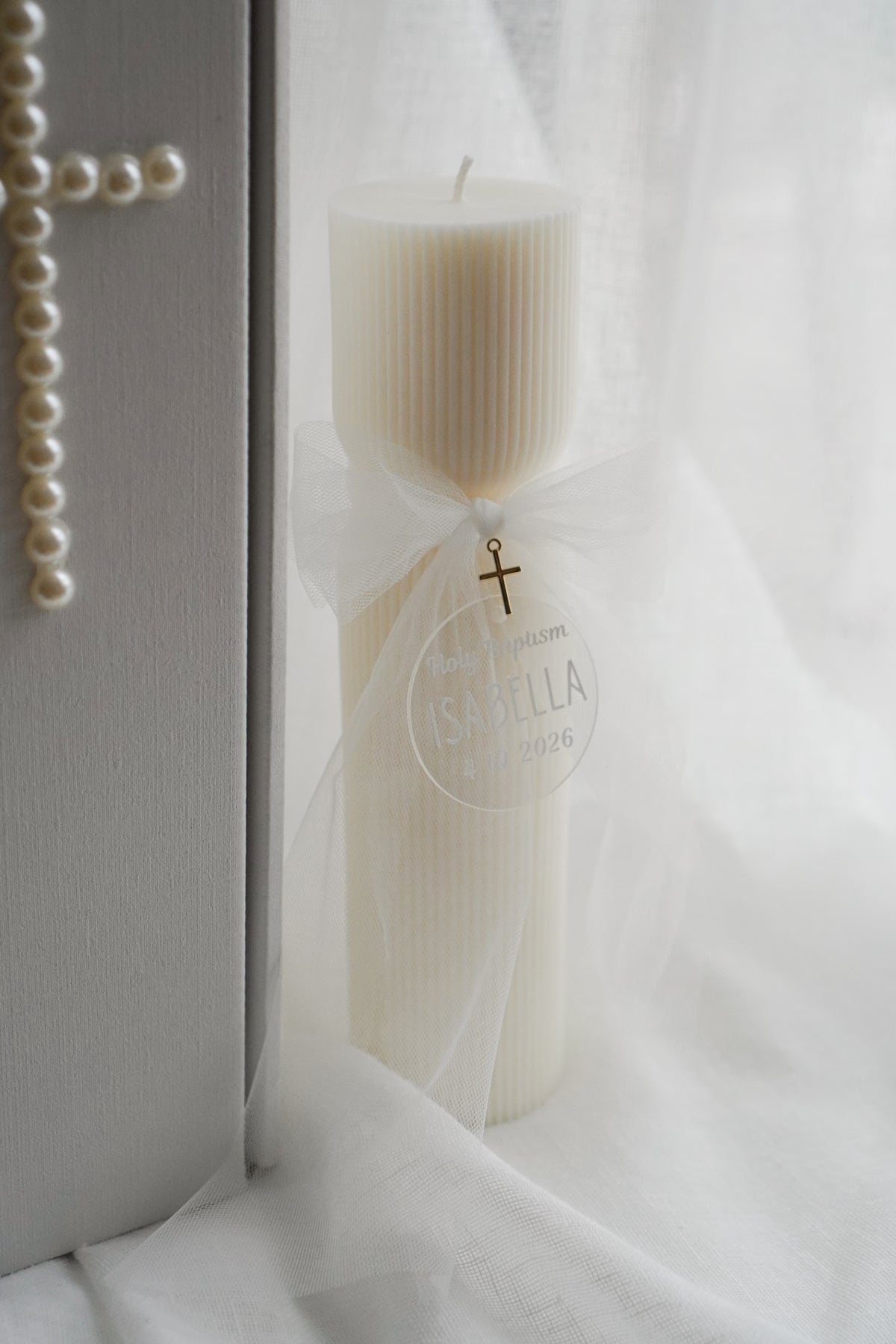 Personalized Christening Candle