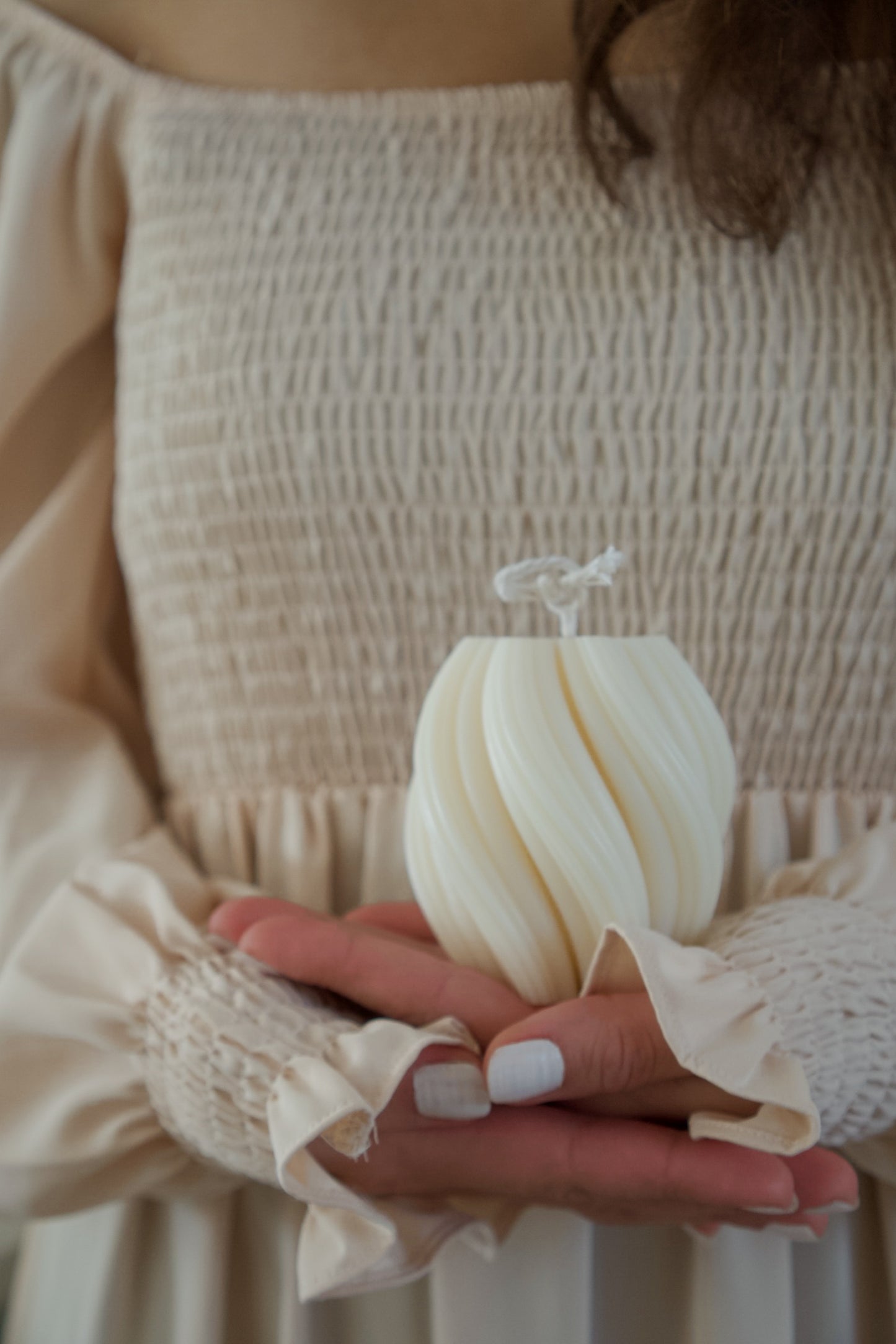 Swirl Pillar Candle