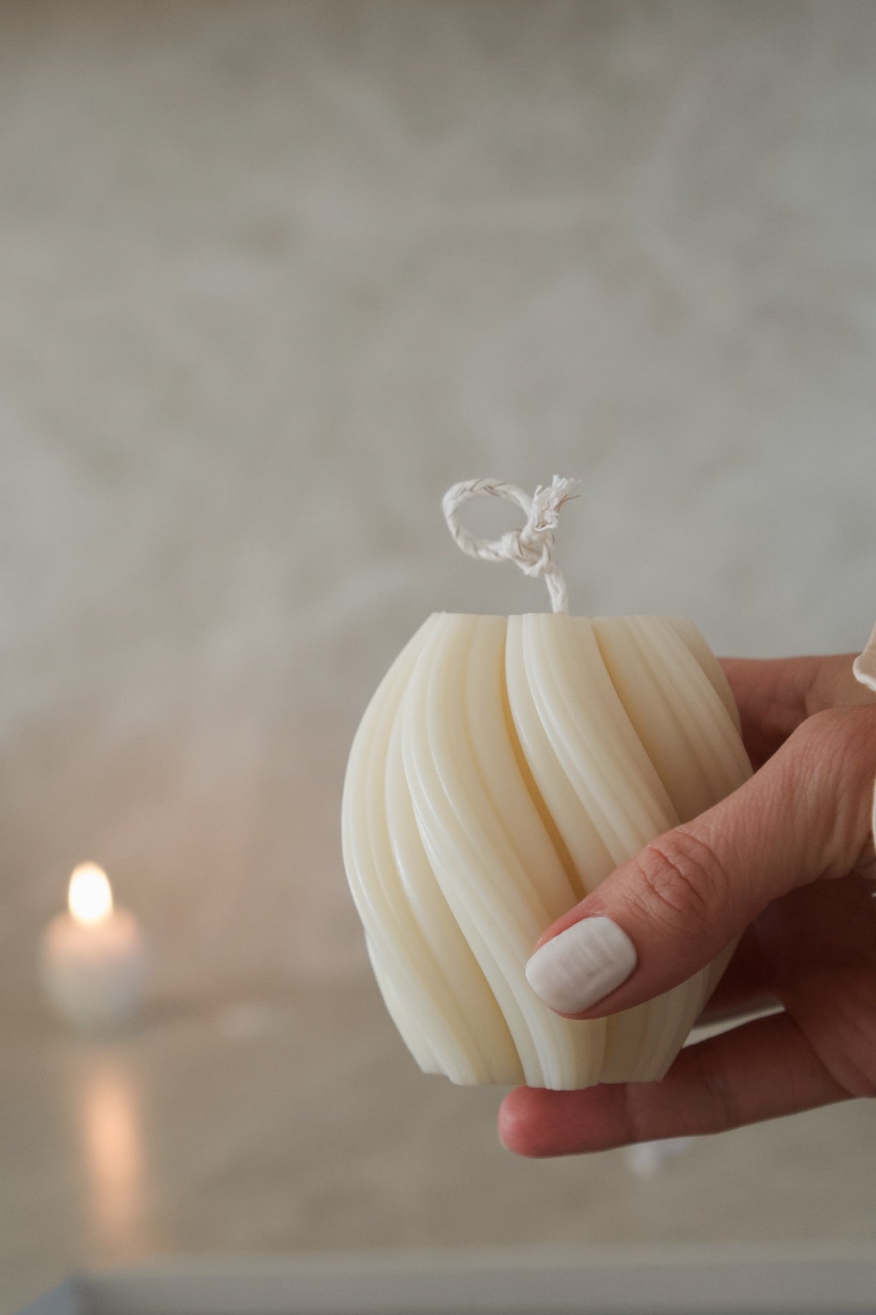 Swirl Pillar Candle