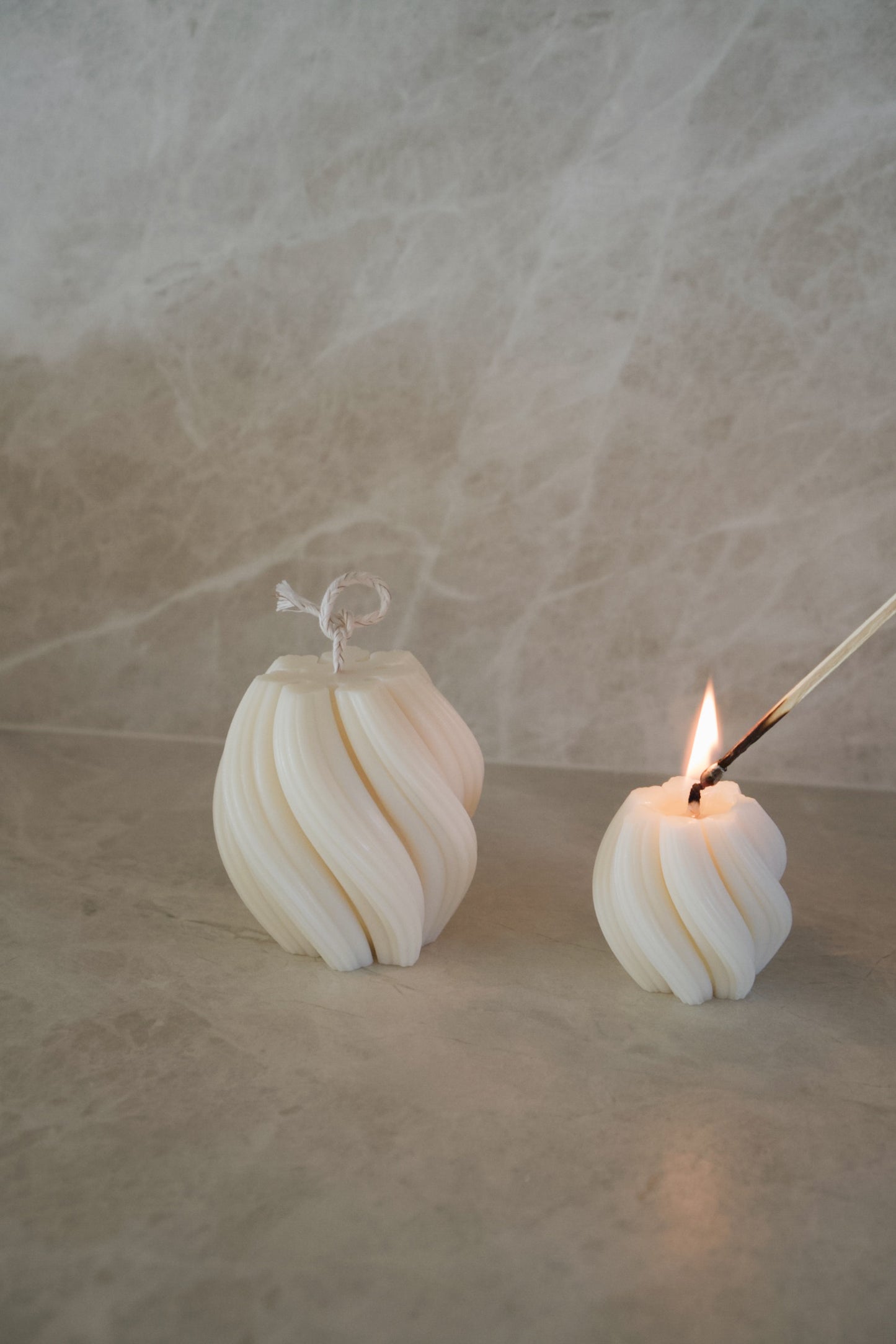 Swirl Pillar Candle