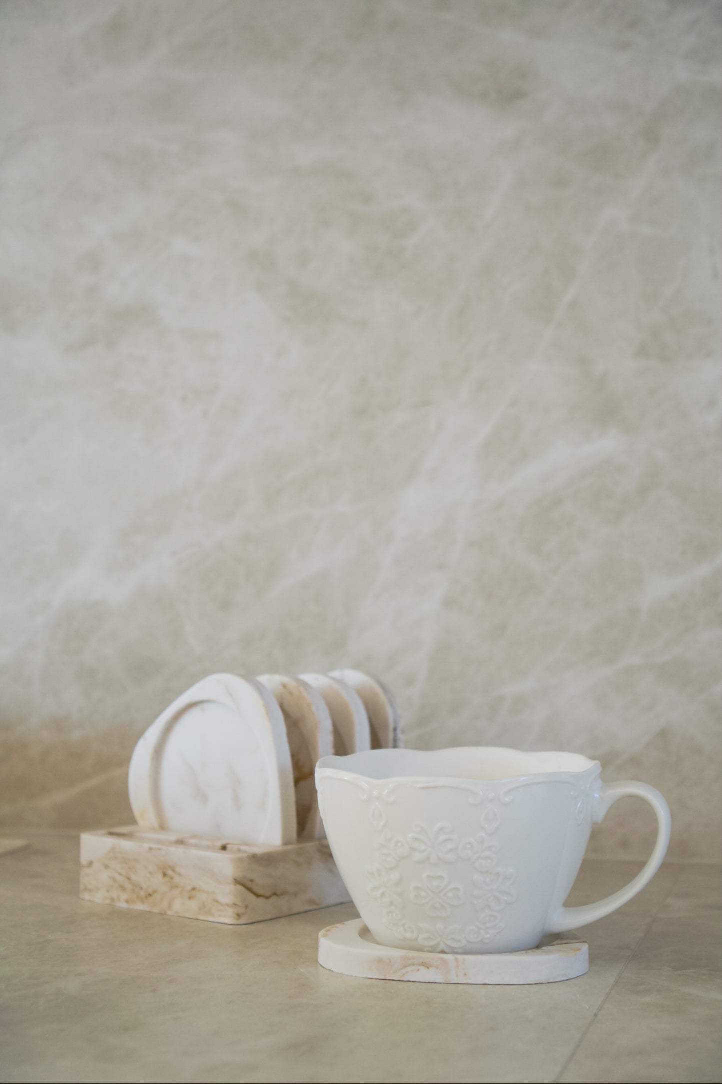 Coaster Set with Stand
