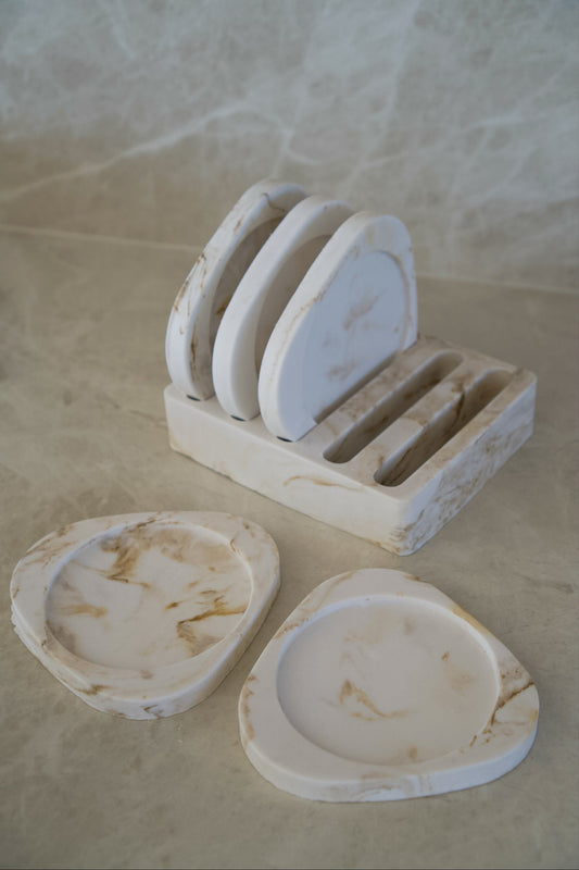 Coaster Set with Stand