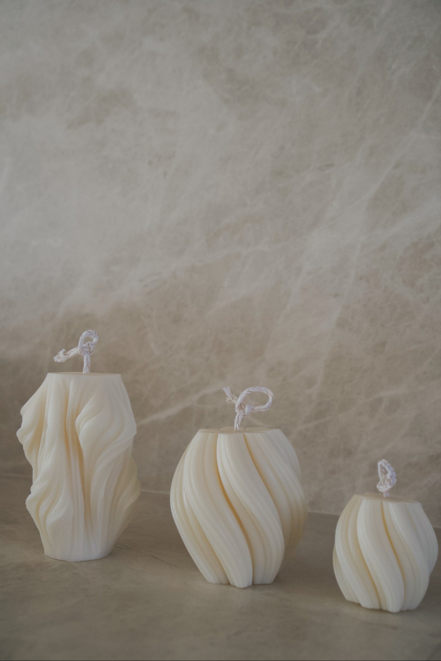 Wave Swirl Pillar Candle