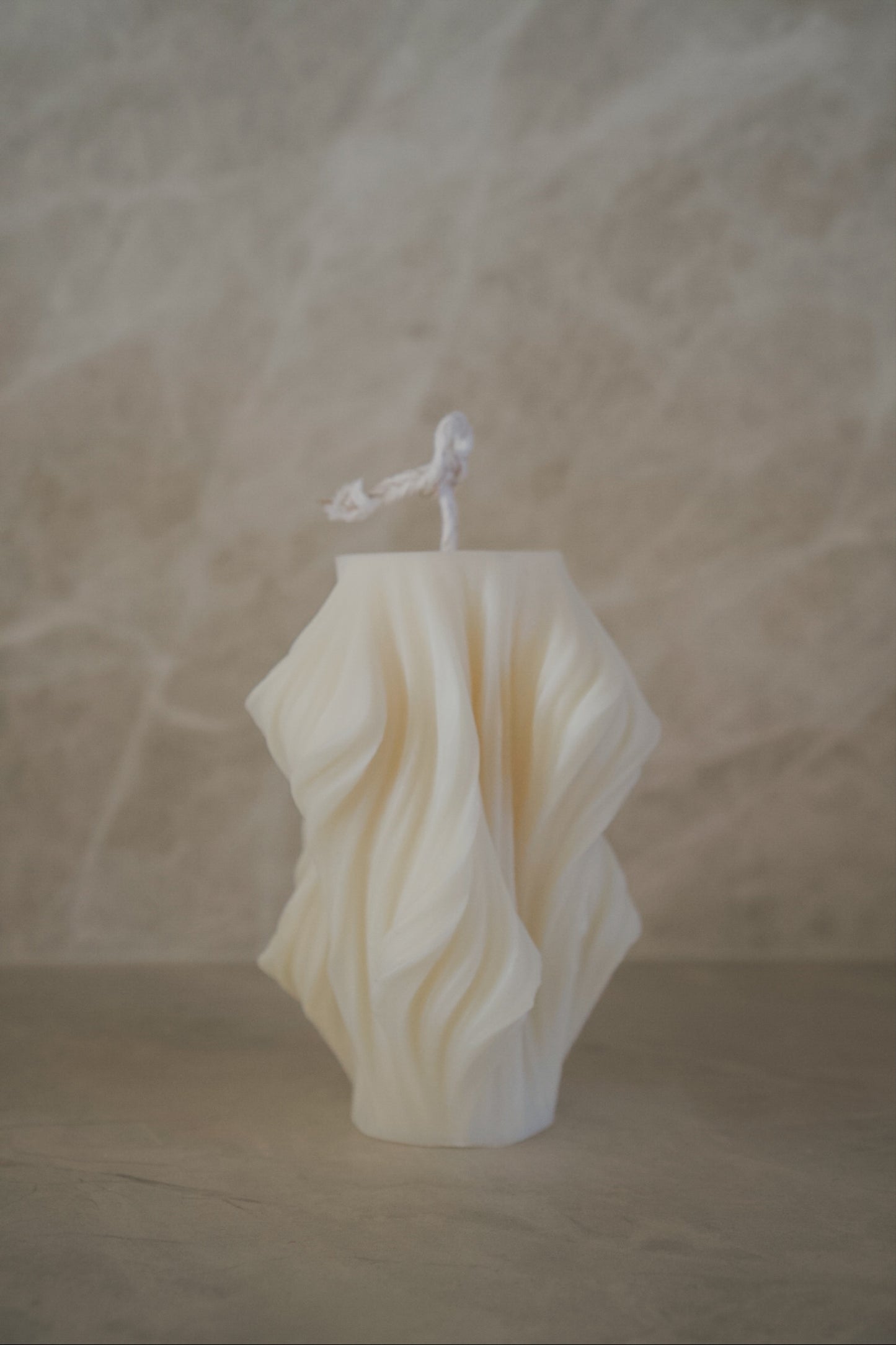 Wave Swirl Pillar Candle