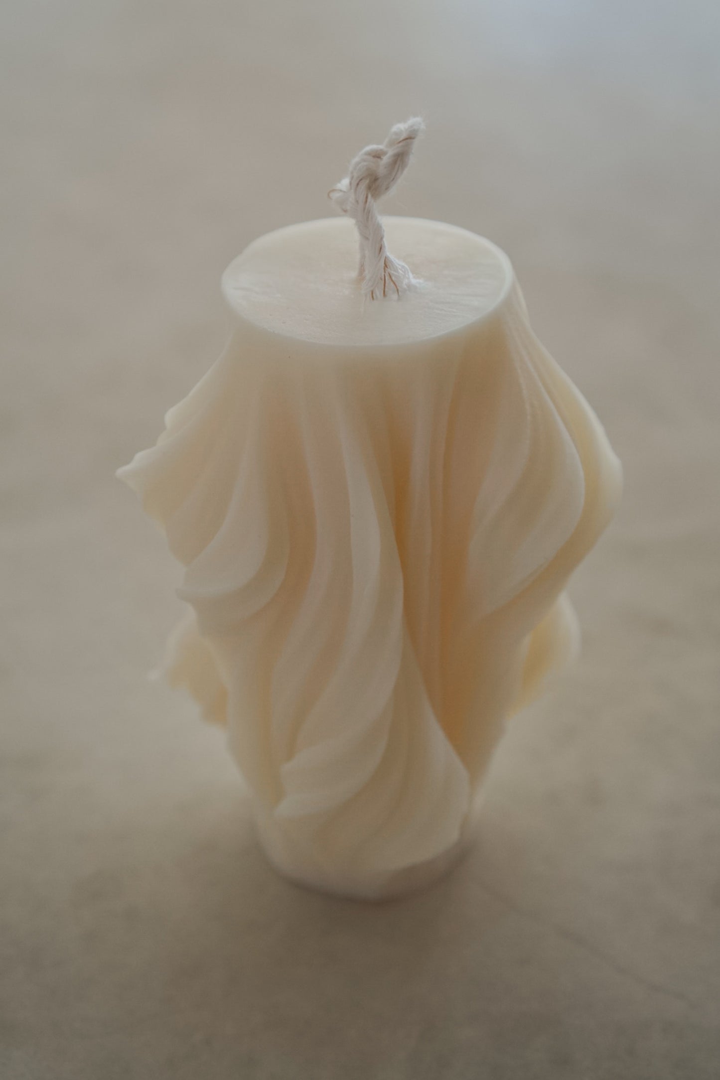 Wave Swirl Pillar Candle