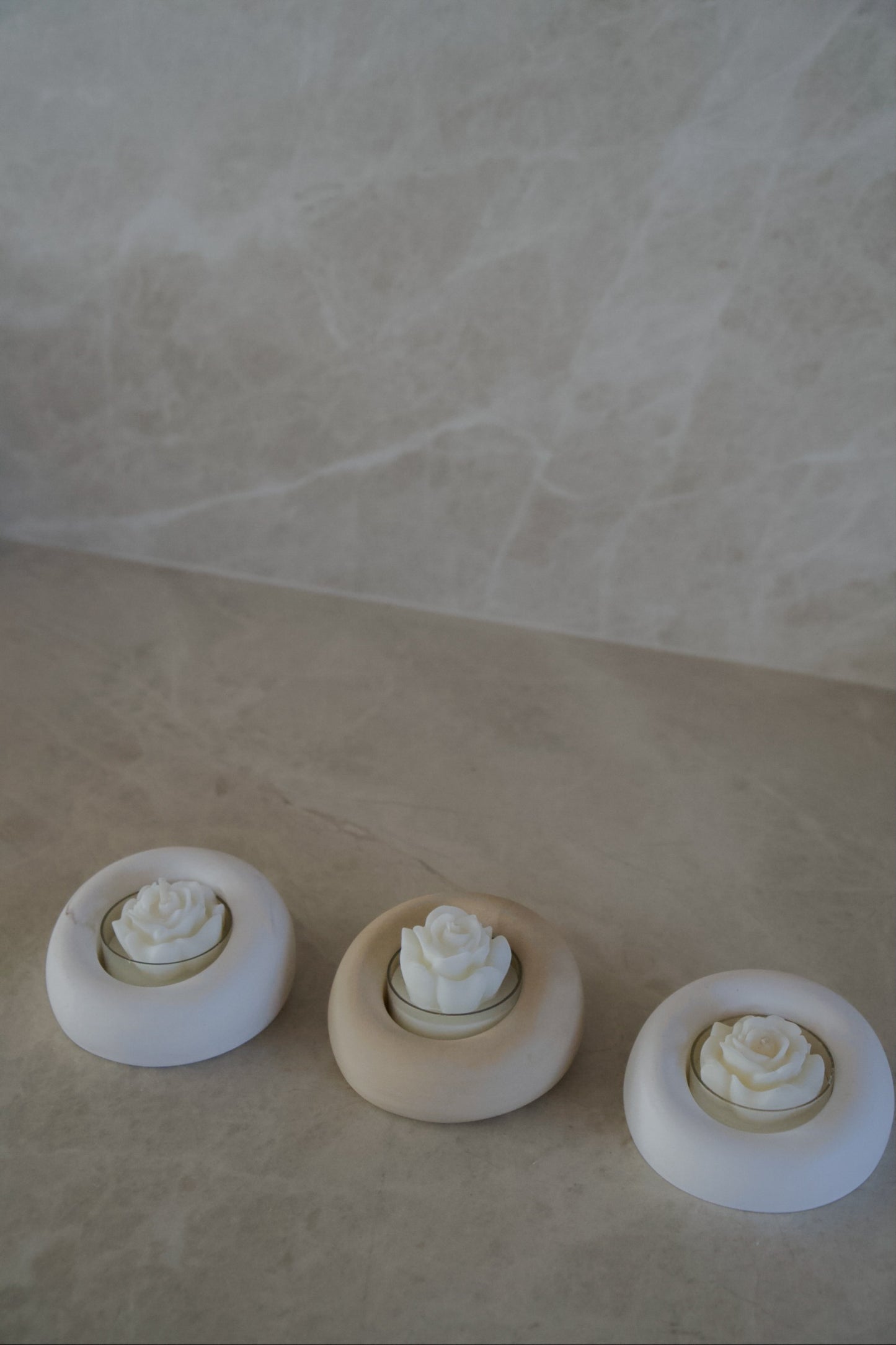 Floral Tea Light Candles - set of 12