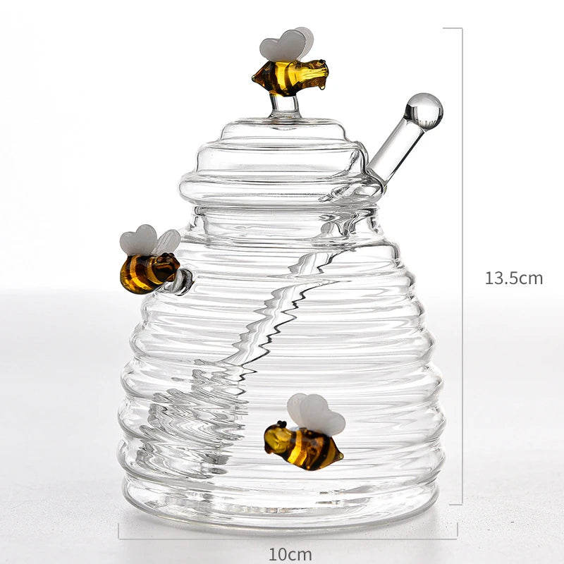 Bee Glass Honey Jar