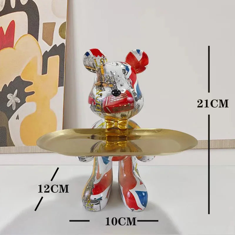 Graffiti Bear Ornament Figurine