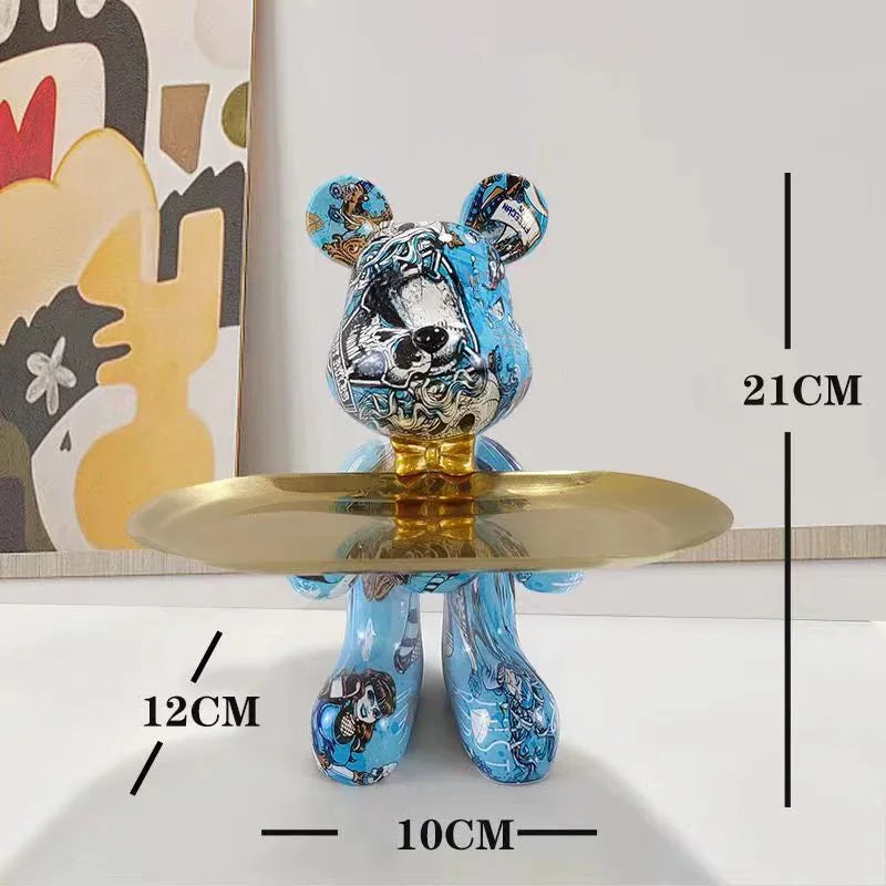 Graffiti Bear Ornament Figurine