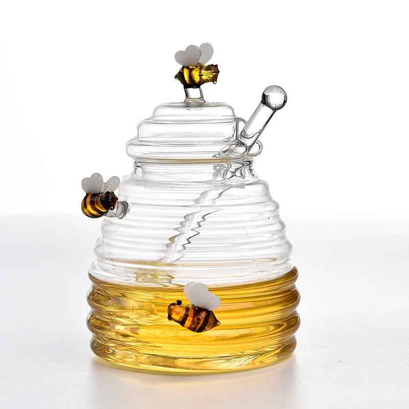 Bee Glass Honey Jar