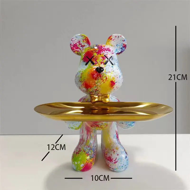 Graffiti Bear Ornament Figurine