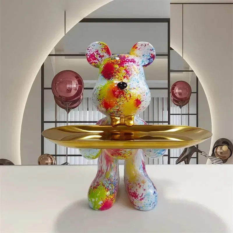 Graffiti Bear Ornament Figurine