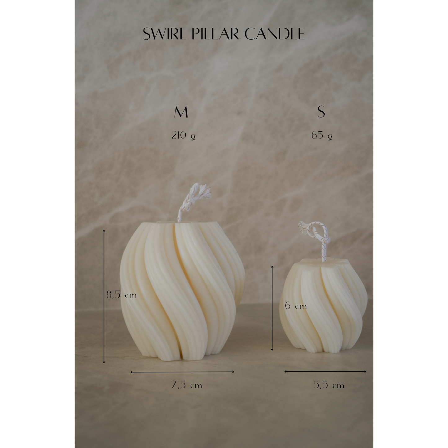 Swirl Pillar Candle